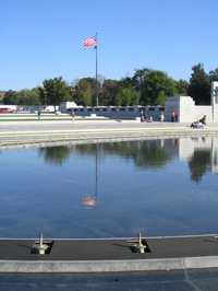 Flag in the Reflecting Pool