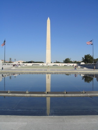 Washington Monument in the Reflecting Pool