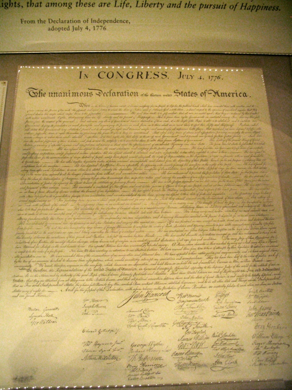 Declaration of Independence, facsimile
