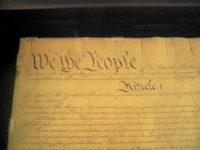 Constitution, Page 1, closeup