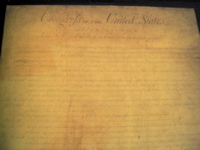 The Bill of Rights, closeup (top)