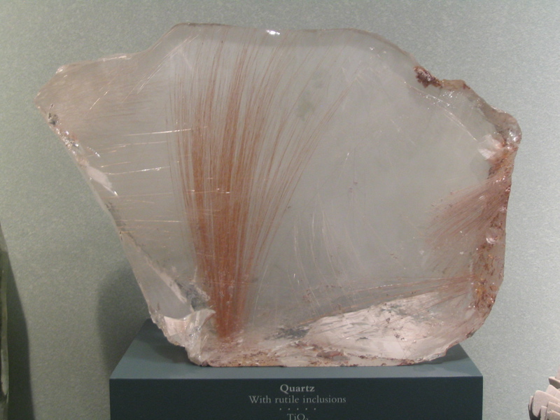 Quartz with rutile inclusions