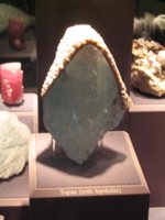 Topaz with a lepidolite wig