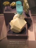 Beryl (with microcline and quartz) - aka Aquamarine