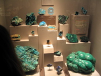 Copper minerals (Turquoise, Malachite, Azurite)