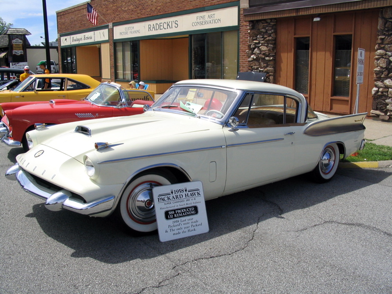 White 1958 Super Charged Packard Hawk