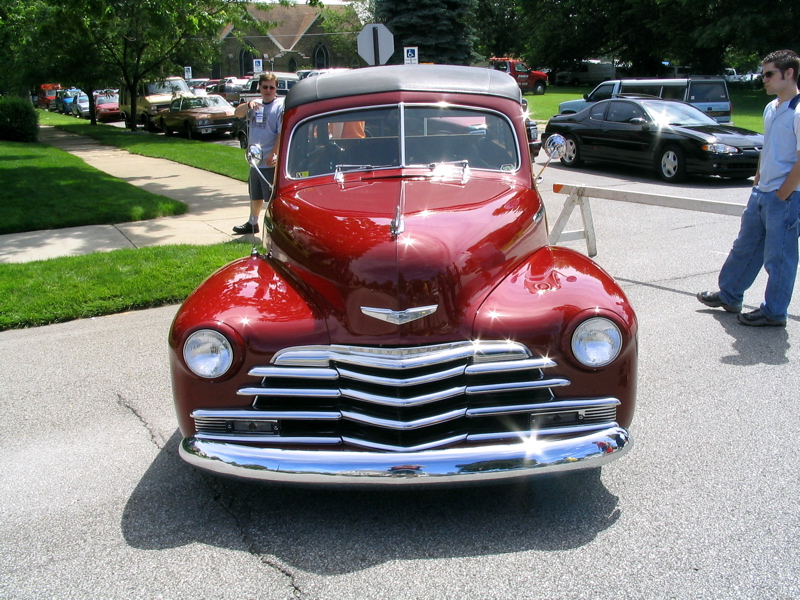 Dark Red Chevrolet Wooden Wagon