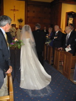 Bride and her father reach the altar