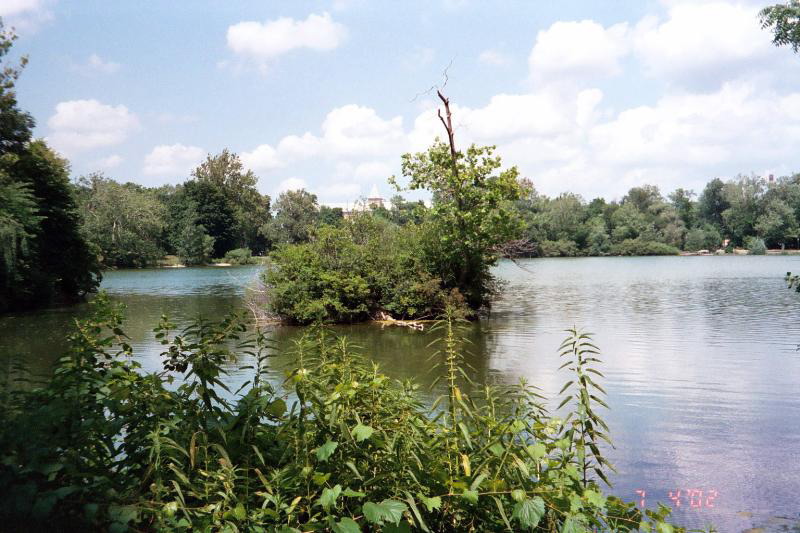 This lake is different - it has an island...