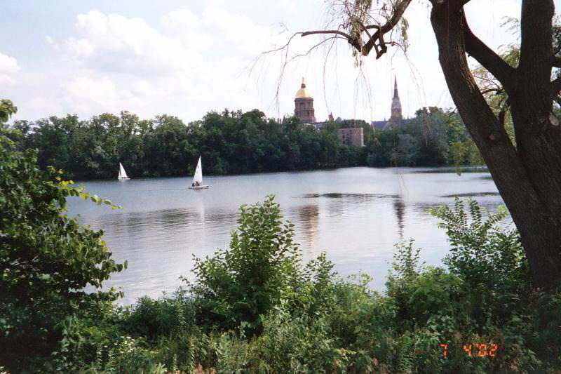 A good view over St. Joseph's Lake.