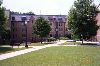 On the left, Lyons Hall (female dorm).