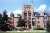 On the right, Morrissey Manor (male dorm).