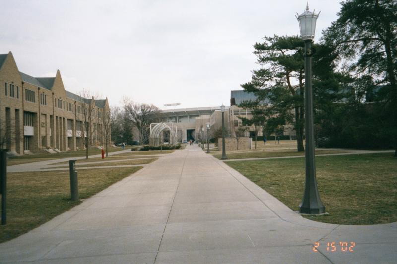 Fitzpatrick on the left, Stadium and decorative arches front and center.