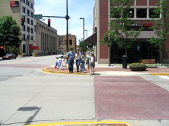 William, Amber, Jakob, Leilani, Erica, George Crossing The Street