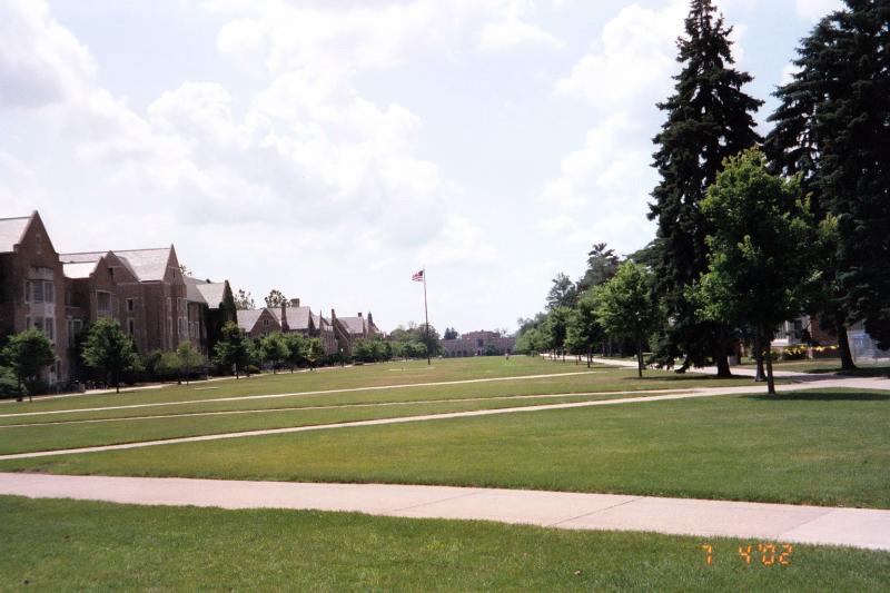 ...and the South Dining Hall, and finally the rec center waaaaay down there.